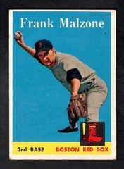 1958 Topps Baseball Card #260 Frank Malzone Boston Red Sox EX