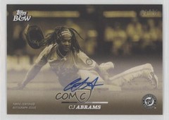 2024 Topps Black & White Yellow Auto 3/75 CJ Abrams #75-A Auto 0e4z