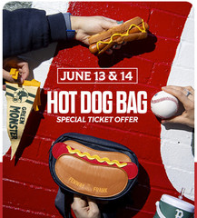 *LIMITED EDITION* BOSTON RED SOX Special Ticket «FENWAY FRANK» HOT DOG Bag