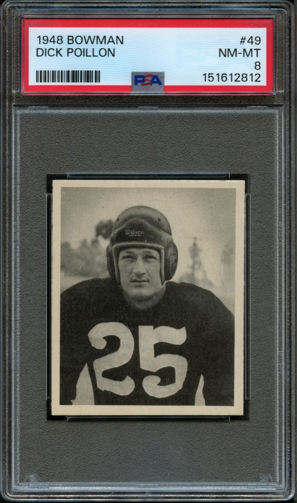 1948 Bowman #49 Dick Poillon PSA 8
