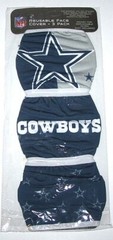 3 Pack Dallas Cowboys Logo Face Mask 2 Layer NFL Football New Unisex Adult Men