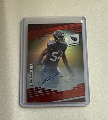 RASHAAN EVANS 2021 Prestige Xtra Points Auto Red Holo Foil Titans 180