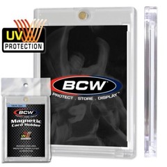 3 BCW Magnetic Card Holder 130 Pt Recessed UV Protection Slab 2 1/2 x 3 1/2 Inch