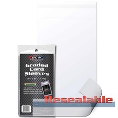 10 packs of 100 (1000) BCW 3 ¾» x 5 ½» + 1″ Flap Resealable Graded Card Sleeves