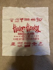 Husker Hanky «Game Of The Century/Part II» Nebraska vs. Oklahoma Nov, 21, 1987