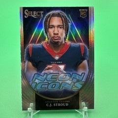 2023 Panini Select Neon Icons Silver Prizm Rookie C.J. Stroud #NI-CST GS1