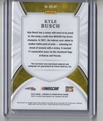 Kyle Busch auto patch card 2022 Panini Chronicles Crown Royale Silhouette Racing