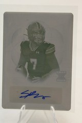 2022 Leaf Ultimate Draft #BA-SR1 Spencer Rattler Printing Plates Yellow #/1