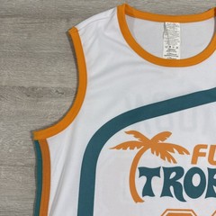 Flint Tropics Basketball Jersey Jackie Moon White Orange One Size Movie