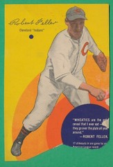 BOB FELLER HOF WHEATIES HAND CUT 1930’s CEREAL BOX VINTAGE MLB 5″x7 INCH *TPHLC