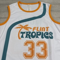 Flint Tropics Basketball Jersey Jackie Moon White Orange One Size Movie