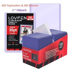 200ct 3×4 Toploaders & 200x Sleeves For Standard 35pt Trading Cards (2* 100pack)