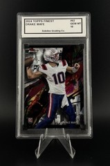 Drake Maye Rookie Graded 10 Gem Mint 2024 Topps Finest RC #62 Patriots