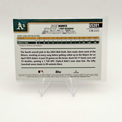 2025 Topps Update Series – Nick Kurtz #US201 Sand Glitter (RC) Oakland Athletics