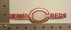 1-PCS CINCINNATI REDS (LONG) (RED & WHITE) VINTAGE EMBROIDERED PATCH