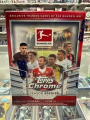 2025-26 Topps Chrome Bundesliga BLASTER BOX Look for Autos Factory Sealed F/S