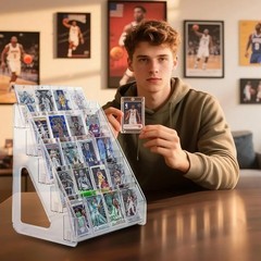 Display Stand for Baseball Basketball Sport ,5Tier Vertical Holder ,Trading Card