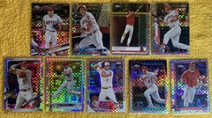 MIKE TROUT 2017 thru 2025 Topps Chrome Nine(9) Card X-FRACTOR Lot