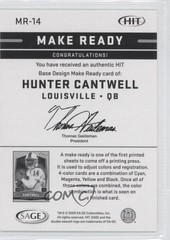 2009 SAGE Hit Make Ready Black 33/50 Hunter Cantwell #MR-14 Rookie RC 0a1