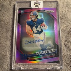 2025 Panini Prizm – Cam Skattebo Rookie Auto Pink Prizm – Giants #363