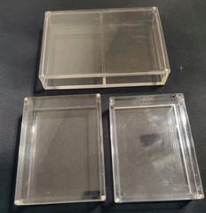 3 Clear Plastic acrylic playing card display 1 two deck, 2 one deck display