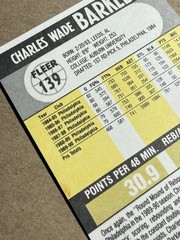 Charles Barkley Fleet 1990 Error Misprint Card-Neat Mint Or Better-Ungraded