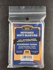 3 Packs (300) Cardboard Gold Notched Soft Penny Sleeves Regular Card Easy Glide