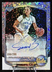 2025-26 Bowman Sienna Betts Chrome Auto Speckle Refractor 1st #/299 Bruins