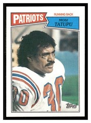 1987 Topps #100 Mosi Tatupu New England Patriots Football Card 34160