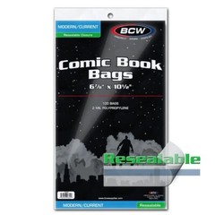 BCW Resealable Comic Bags -Current