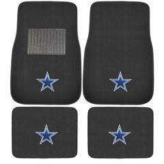 4PC NFL Dallas Cowboys Car Truck Black All Weather Carpet Floor Mats Set