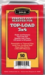 2 X 50 = 100 Perfect Fit Sleeves for 20-55 PT Regular 3 X 4 Top-Loaders CBG