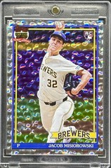 Jacob Misiorowski RARE ROOKIE RC CRACKED ICE REFRACTOR CARD BREWERS MINT