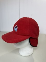 Vintage NHL Colorado Avalanche Fleece Ear Flap Red Hat Cap Used
