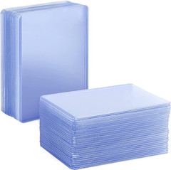 (1000 PCS Toploader+1000 PCS Penny Sleeves) Premium Hard Plastic Card Protectors