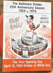 Baltimore Orioles 1954 Opening Day Official Oriole Score Card & Review Program