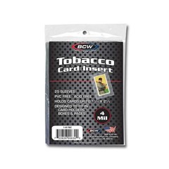 25 BCW Tobacco Card Insert Sleeves Soft Bags Acid Free Holders 4 Mil