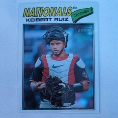 2026 Topps Heritage Keibert Ruiz Chrome Refractor #201 Short Print Nationals