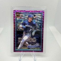 Topps Bobby Witt Jr. Pink Crackle Foilboard Kansas City Royals Series 1 #T91-3