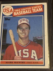 Topps 1985 Mark McGwire Rookie #401 USA Baseball United States Base Set