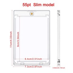 55-360PT Slim Magnetic Card Holder UV Protection for Sport Trading Baseball Card