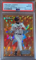 1996 Collectors Choice CG1 Chipper Jones Crash the Game July 11-14 PSA 8 Low Pop