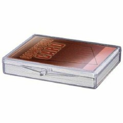 Lot of (10) – 25ct Card Hinged Clear Plastic Boxes Holders For Trading Cards
