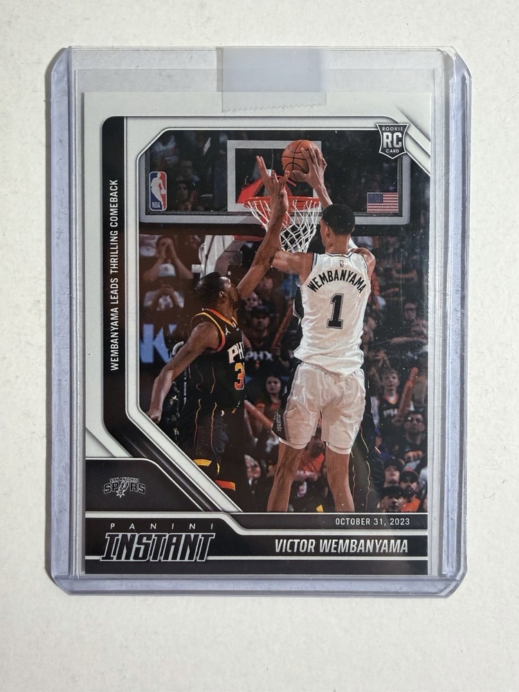 2023-24 Victor Wembanyama #26 Panini Instant Basketball Rookie RC SA Spurs