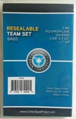 COLLECT SAVE PROTECT CSP RESEALABLE TEAM SET BAGS LOT OF 3 100CT