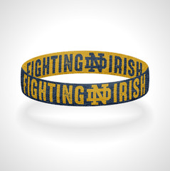 Reversible Notre Dame Go Irish Bracelet Wristband Fighting Irish Bracelet