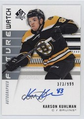 2019 SP Authentic Future Watch Rookies /999 Karson Kuhlman Rookie Auto RC 1sr1