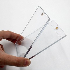 50PCS 35pt Magnetic Card Holder for Cards, One Touch Hard Plastic Thick Cases