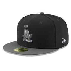 Los Angeles Dodgers LAD MLB Authentic New Era 59FIFTY Fitted Cap – Black & Gray
