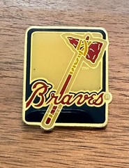 Vintage Atlanta Braves Tomahawk Rectangle Pin